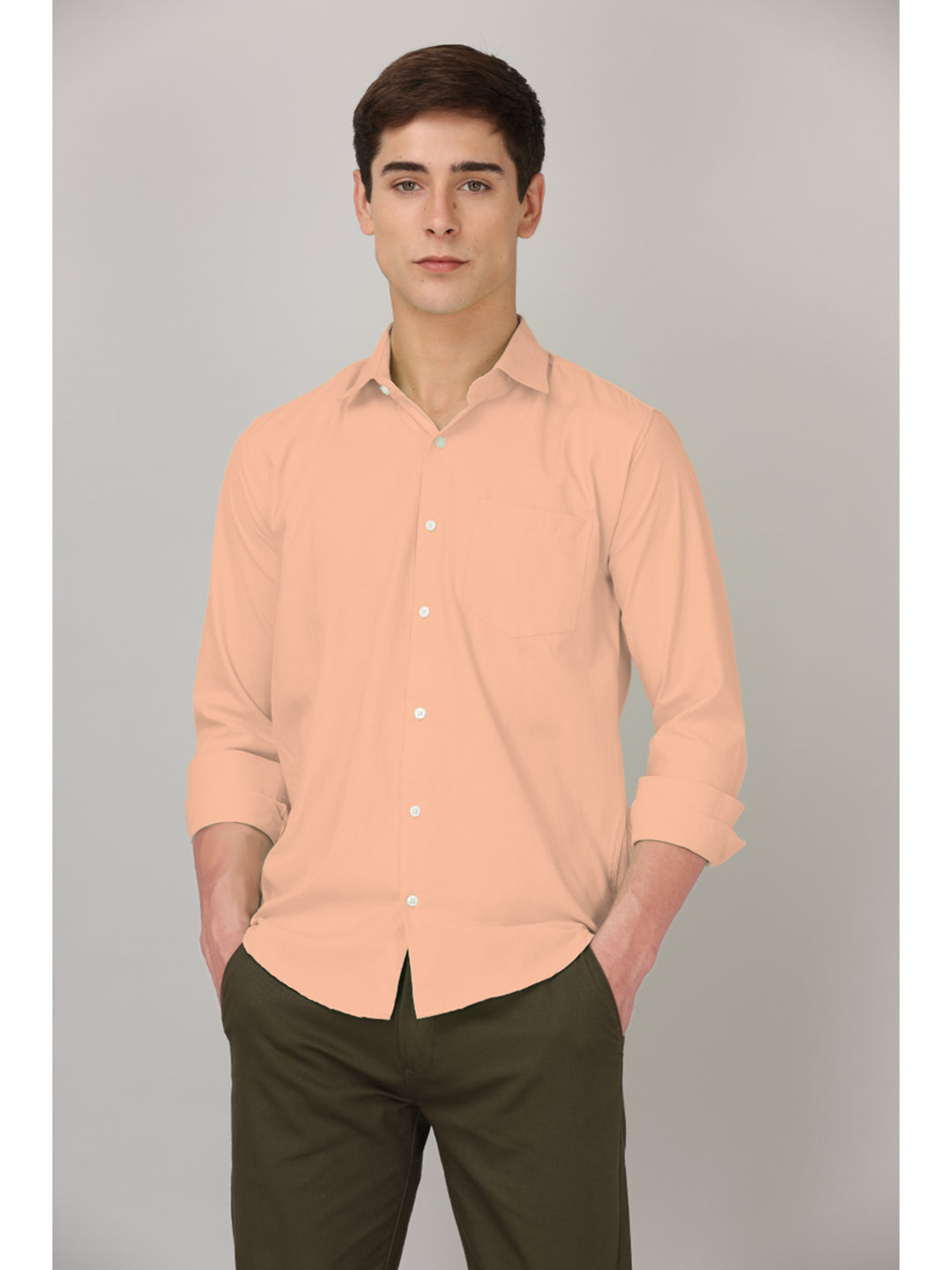 CLASSIC FORMAL LIGHT PEACH SHIRT