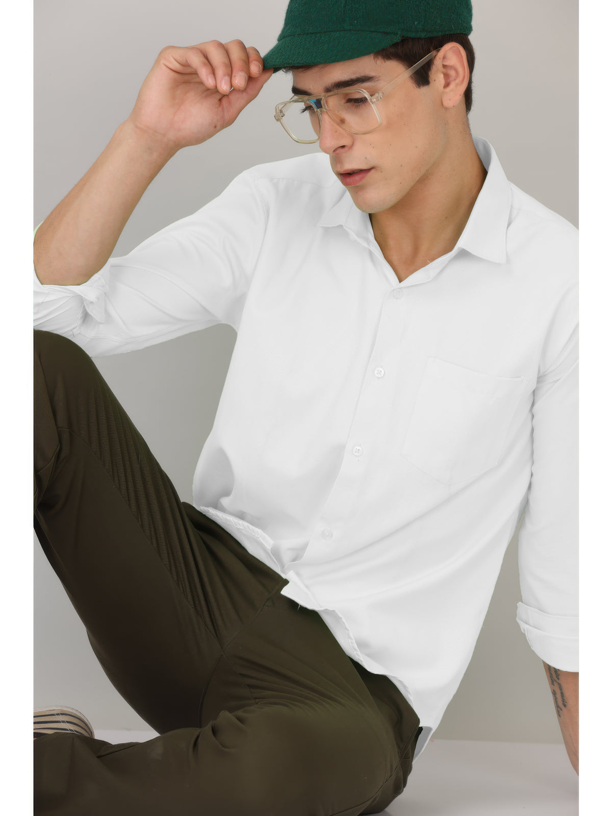 CLASSIC FORMAL PEARL WHITE SHIRT