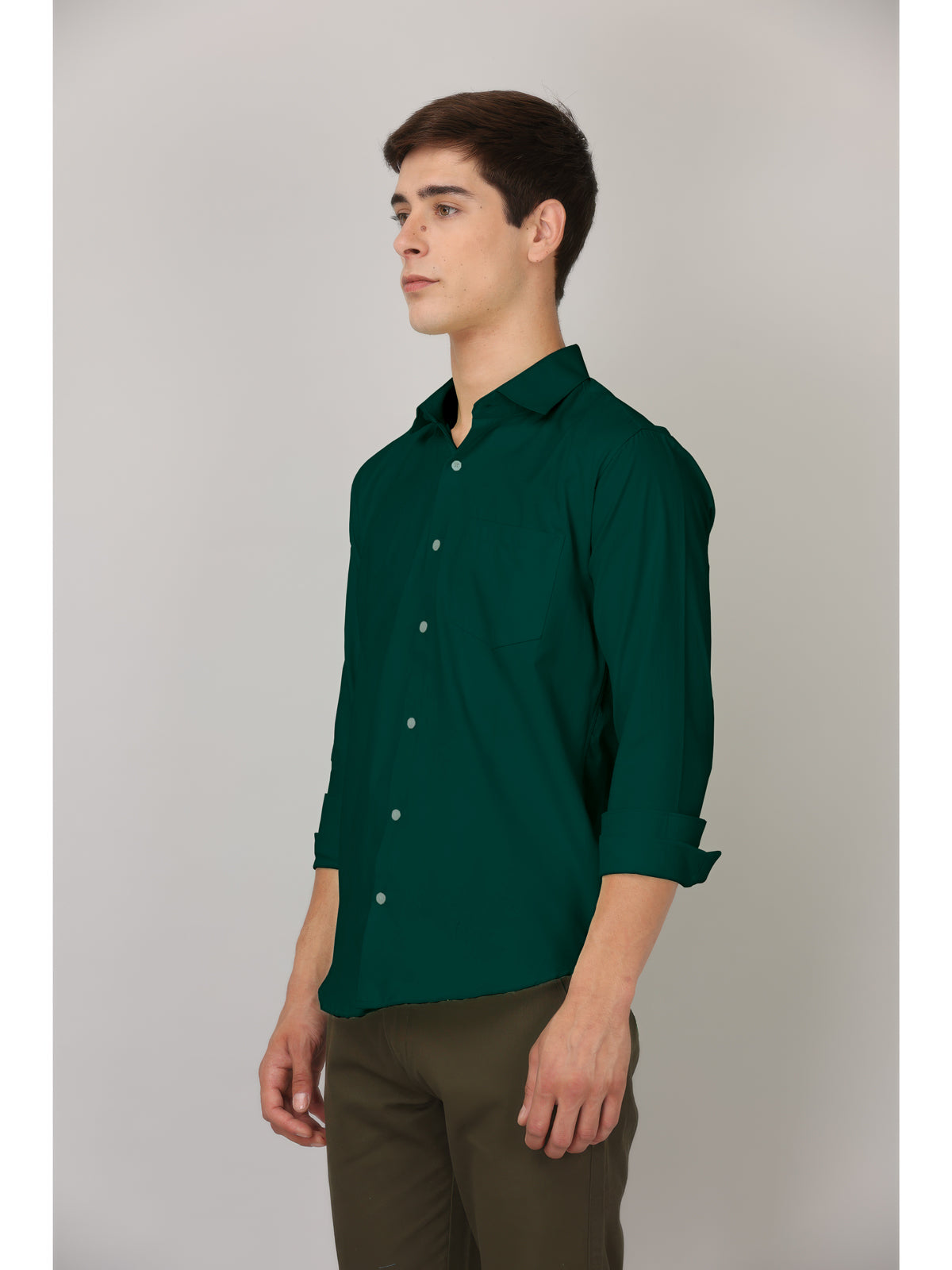 CLASSIC FORMAL DARK GREEN SHIRT