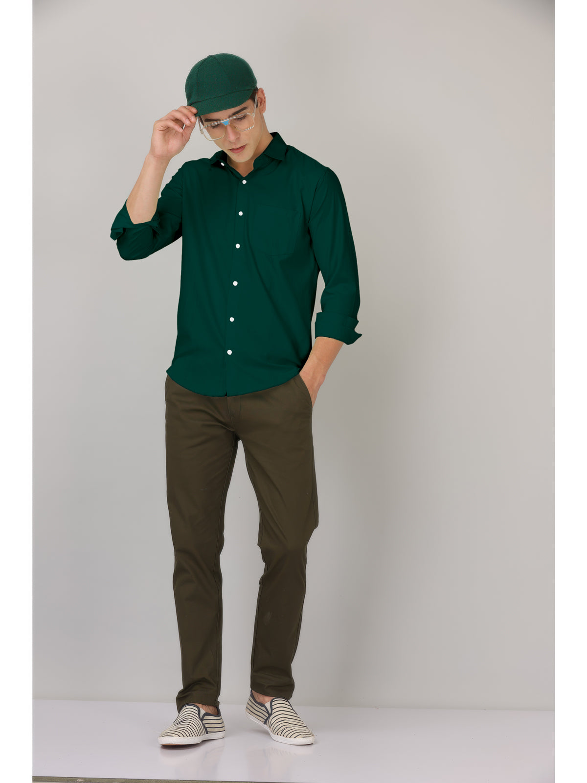 CLASSIC FORMAL DARK GREEN SHIRT