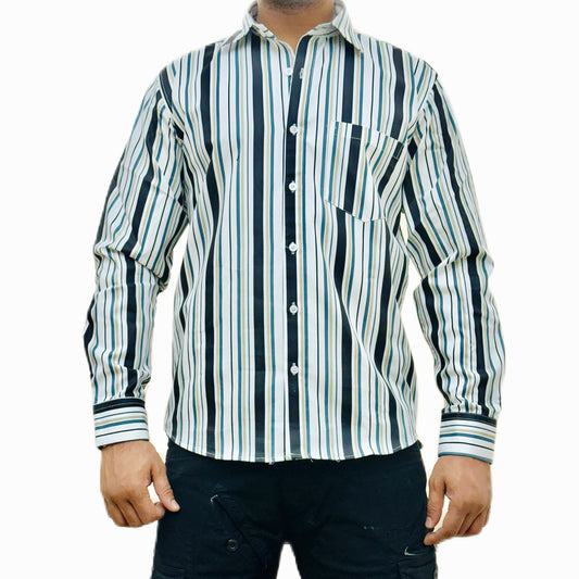 BLACK AND WHITE CANDY STRIPES SHIRT