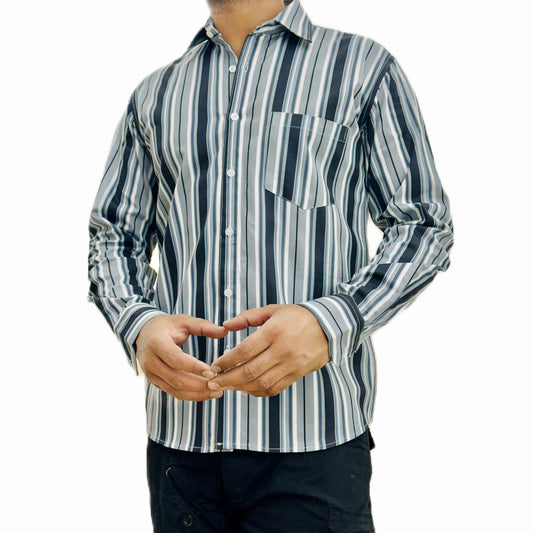 BLACK AND GREY CANDY STRIPES SHIRT