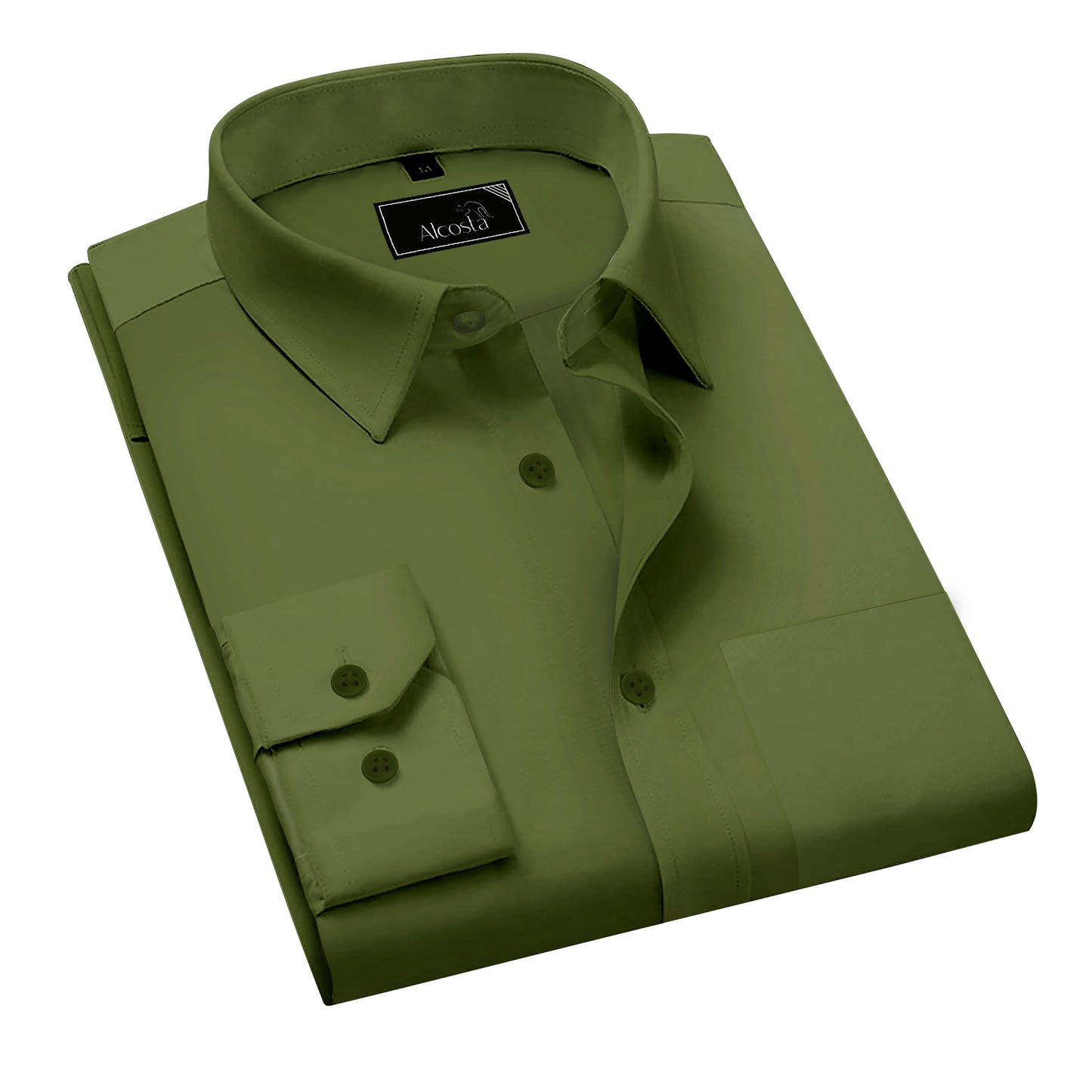 CLASSIC FORMAL OLIVE GREEN SHIRT