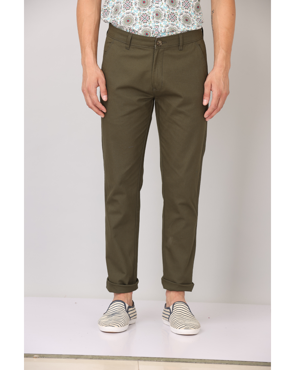 STRETCH COTTON TROUSER