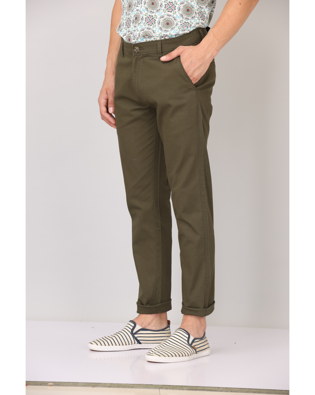 STRETCH COTTON TROUSER