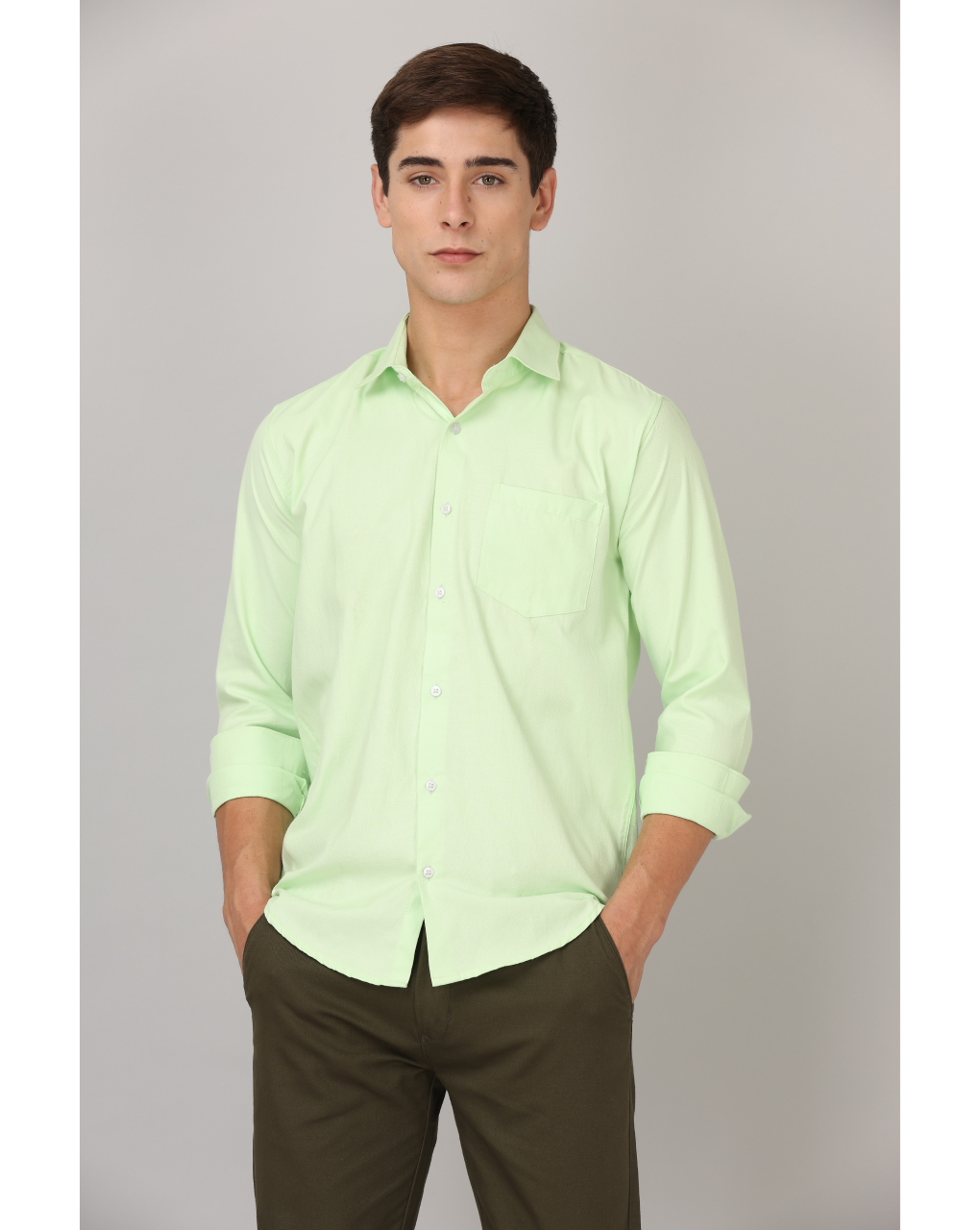 CLASSIC FORMAL LIGHT GREEN SHIRT