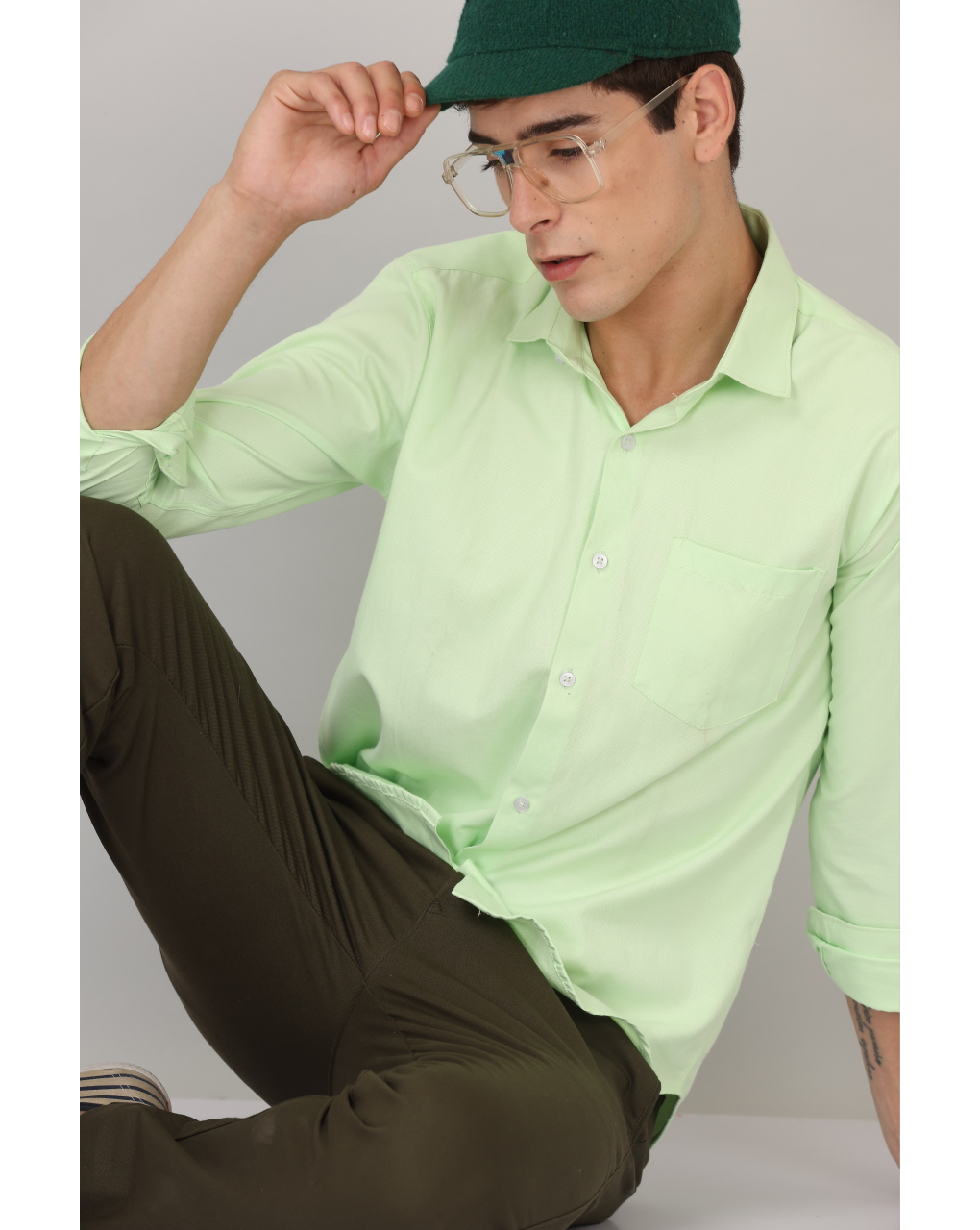 CLASSIC FORMAL LIGHT GREEN SHIRT